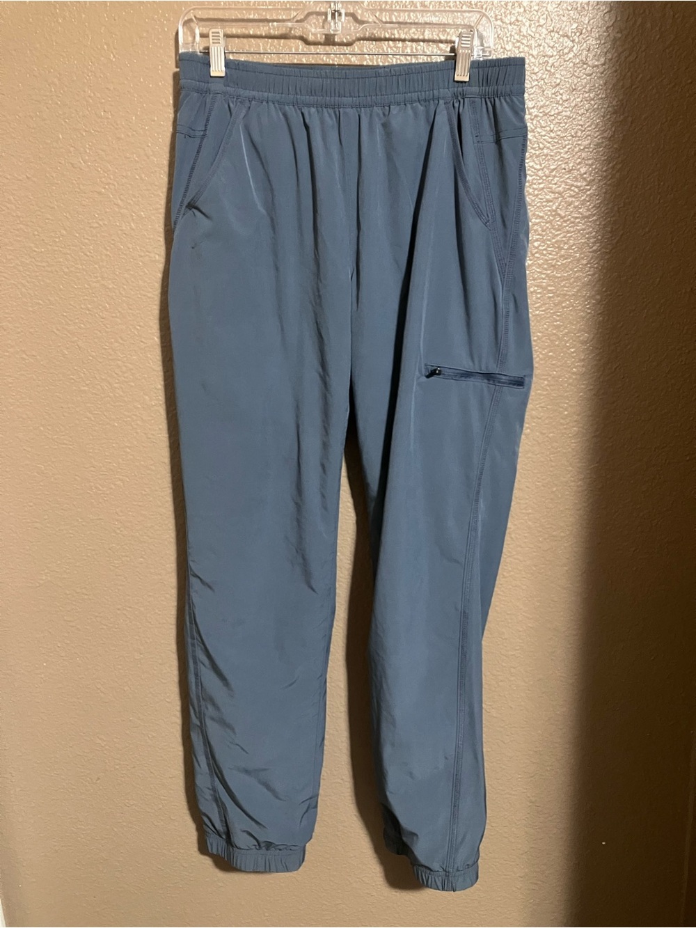 Eddie Bauer Slate Blue Fleece Lines Joggers
